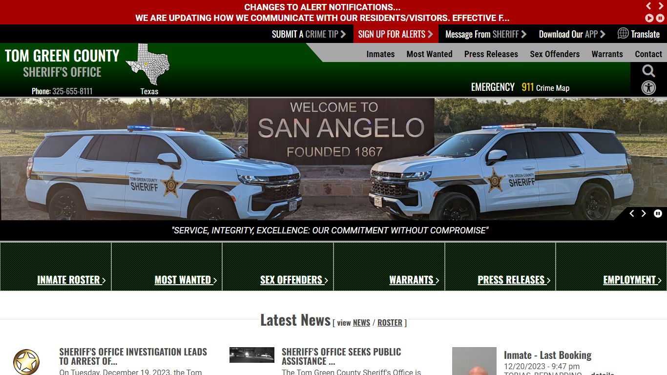 Inmate Roster (503) - Tom Green County Sheriff